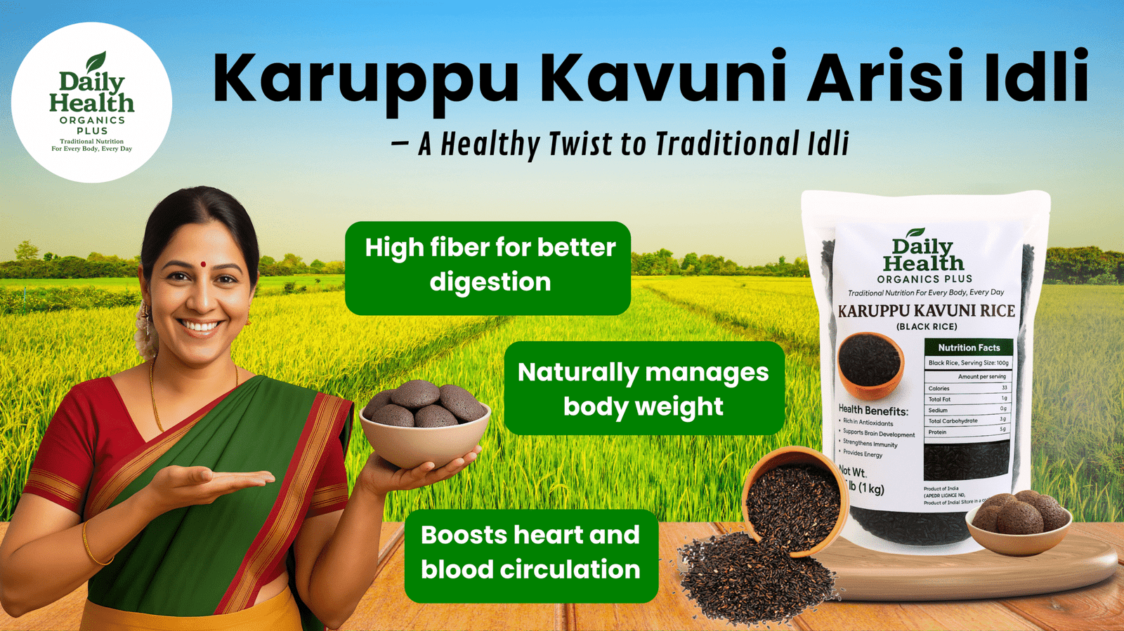 Karuppu Kavuni Arisi Idli